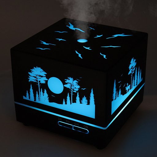 Светодиодный увлажнитель Wisdom с подсветкой гравировки