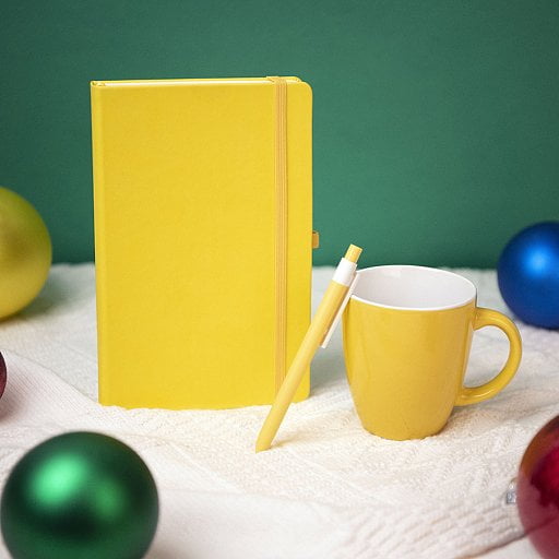 Подарочный набор HAPPINESS: блокнот, ручка, кружка