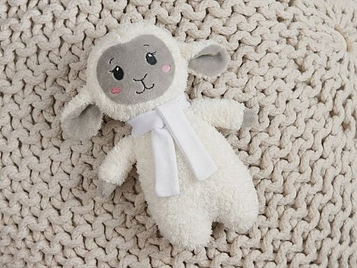 Мягкая игрушка Beastie Toys, овечка с белым шарфом