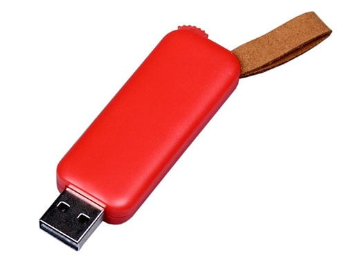 USB-флешка промо на 128 Гб прямоугольной формы, выдвижной механизм