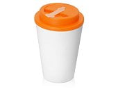 Пластиковый стакан Take away с двойными стенками и крышкой с силиконовым клапаном, 350 мл