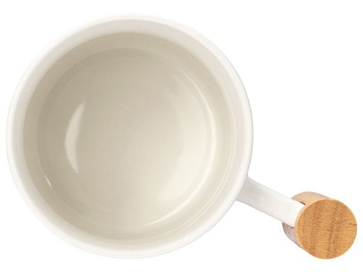 Кружка с ручкой и крышкой из каучукового дерева Jeny