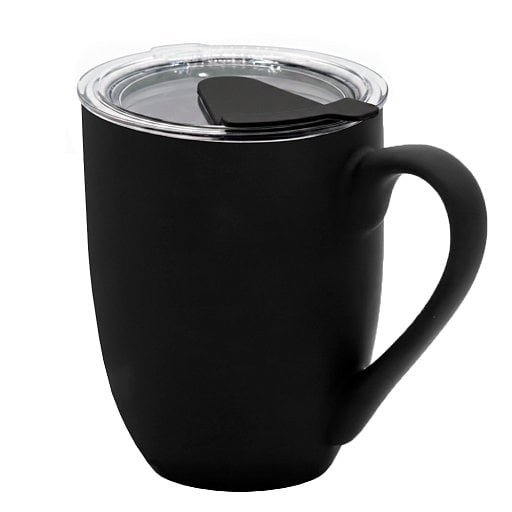 Кружка с крышкой Velvet Duo, софт тач