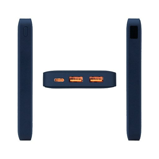 Внешний аккумулятор (powerbank) WeCharge Soft Touch, 10 000 mAH, Power Delivery (PD) 25.5W, c цифровым дисплеем для контроля заряда