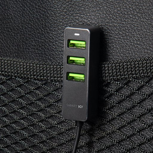 АЗУ 1 USB + 3 USB для пассажиров, QC 3.0, 7А