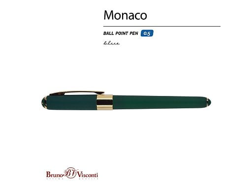 Ручка пластиковая шариковая Monaco, 0,5мм, синие чернила