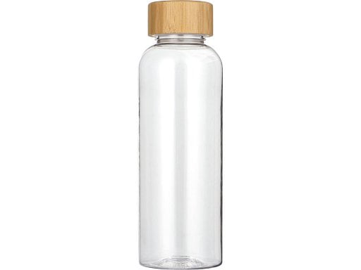 Бутылка из переработанного пластика «Kato Bamboo» с бамбуковой крышкой, 500 мл