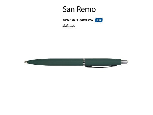 Ручка металлическая шариковая San Remo, соф -тач