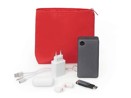 Органайзер для электроники и проводов Amalia из полиэстера 300D с подкладкой