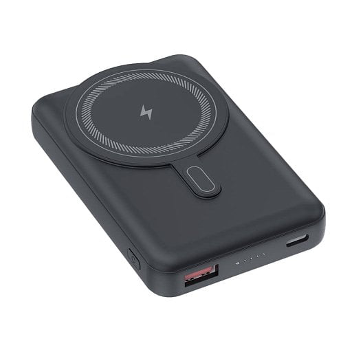 Магнитный внешний аккумулятор Axion с беспроводной зарядкой (15W), 10000 Mah
