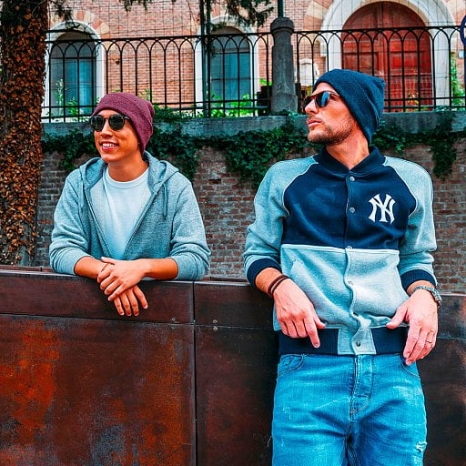 Шапка вязаная  двойная  Wind  с отворотом