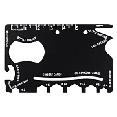 Мультитул Tools Capture в виде карточки, стальной, в чехле из кожзама