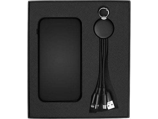 Набор из внешнего акуумулятора и универсального кабеля с подсветкой лого Reserve LED, 10000mAh