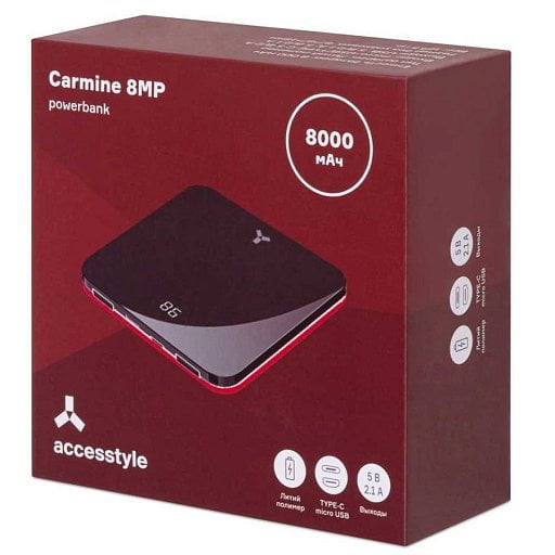 Внешний аккумулятор Accesstyle Carmine 8MP 8000 мАч
