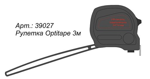 Рулетка Optitape 3м