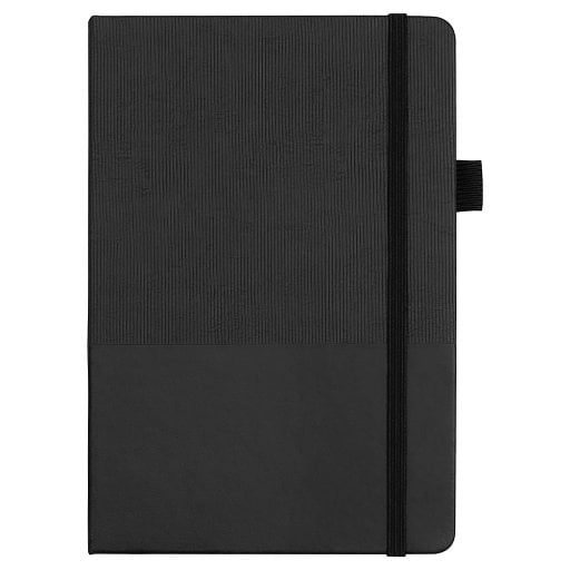 Блокнот А5 Burnie, в твердой обложке c резинкой и петлей для ручки в линейку