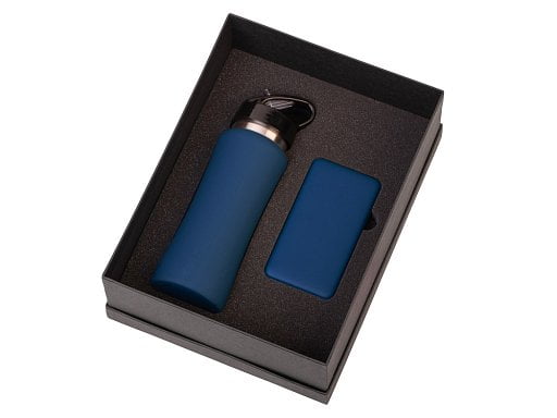Подарочный набор с бутылкой для воды и повербанком С2, 10000 mAh