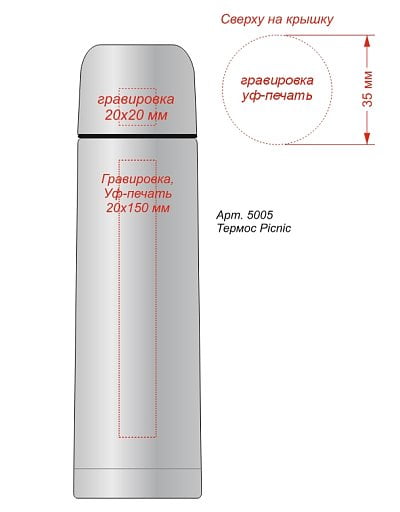 Термос Picnic Silver
