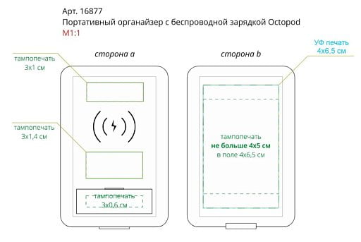 Органайзер с беспроводной зарядкой и набором адаптеров Octopod