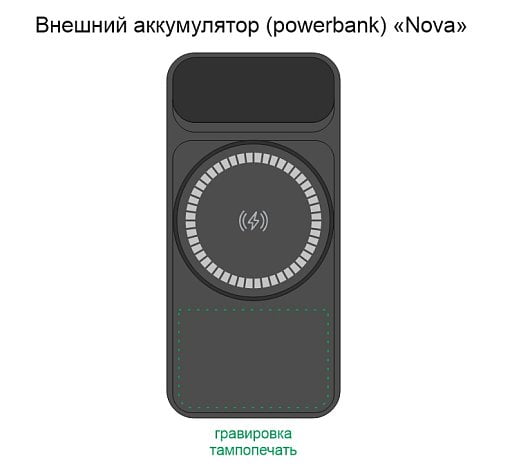 Внешний аккумулятор (powerbank) «Nova», 10 000 mAH