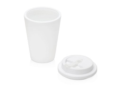Пластиковый стакан Take away с двойными стенками и крышкой с силиконовым клапаном, 350 мл