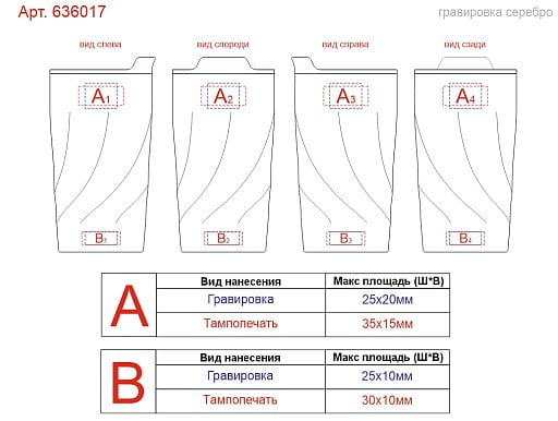 Вакуумная термокружка с керамическим слоем и медной изоляцией Calix