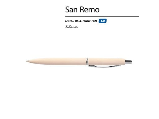 Ручка металлическая шариковая San Remo, соф -тач