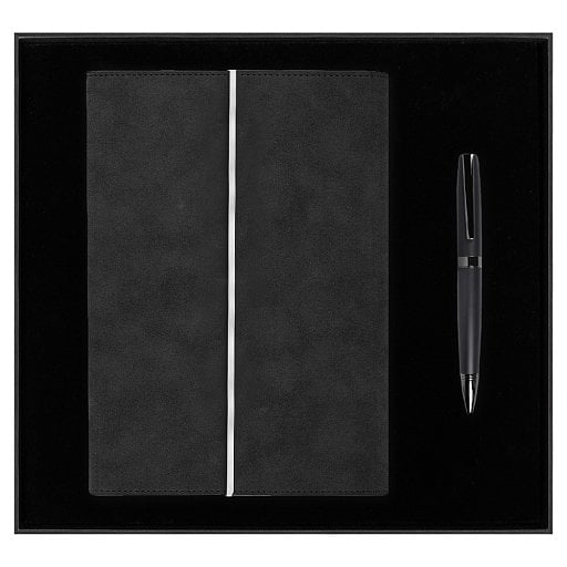 Набор подарочный Solution Prestige Duo (Ежедневник в суперобложке Country Galaxy Nuba A5+, Ручка шариковая матовая Prime)