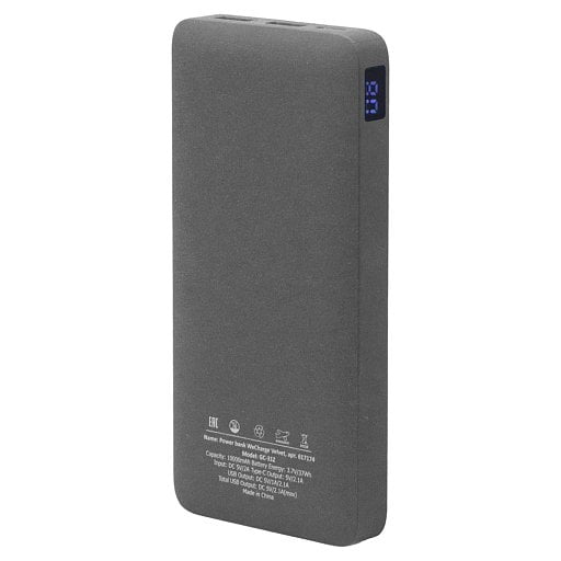 Внешний аккумулятор (powerbank) WeCharge Velvet, 10 000 mAH, 5V -2A, c цифровым дисплеем для контроля заряда