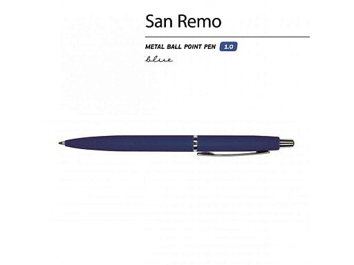 Ручка металлическая шариковая San Remo, соф -тач