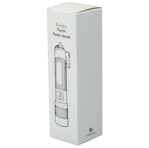 Фонарь Tools Jacob, алюминиевый, аккумуляторный, с зарядкой type-c, с молотком
