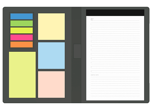 Блокнот А5 Tasmania, в твердой обложке со стикерами в линейку