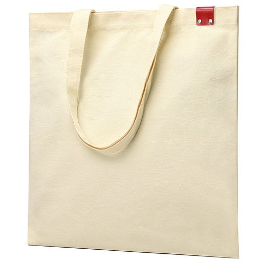 Сумка для покупок IVORY 325 г/м2 с PU нашивкой