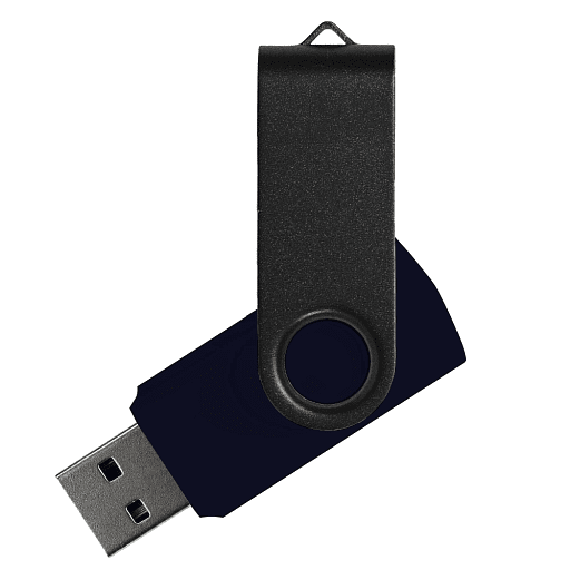 Флеш накопитель USB 2.0 Twister Assembly 16GB, пластик Софт Тач/металл