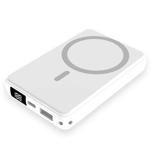Магнитный внешний аккумулятор Quantum с беспроводной зарядкой (15W), 10000 Mah