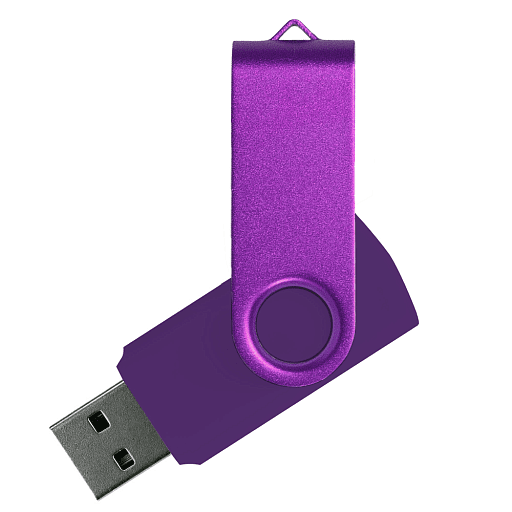 Флеш накопитель USB 2.0 Twister Assembly 16GB, пластик Софт Тач/металл