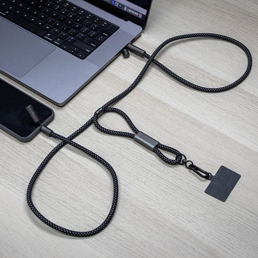 Шнурок-держатель для телефона с зарядным кабелем USB-C на USB-C/Lightning Lany Eco Charge