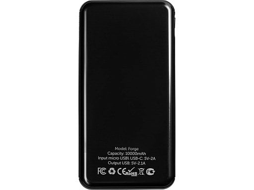 Внешний аккумулятор Forge v.2, металл, 10000 mah