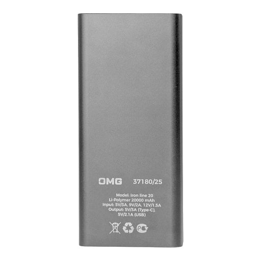 Универсальный аккумулятор OMG Iron line 20 (20000 мАч)