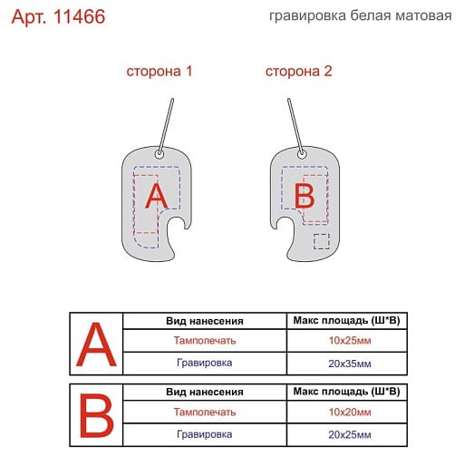 Брелок-открывалка из переработанного алюминия Флаттер