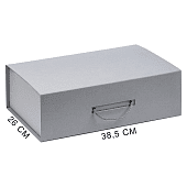 Подарочная коробка, размер 38,5*26*10,5 см, Solution Prestige Big Case Linen с магнитным клапаном и ручкой