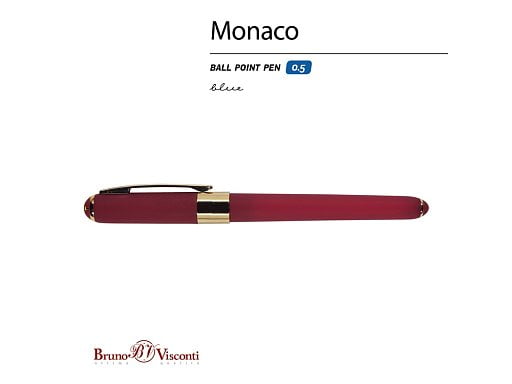 Ручка пластиковая шариковая Monaco, 0,5мм, синие чернила