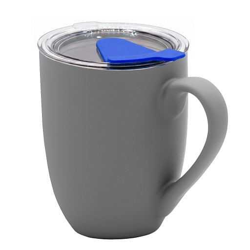 Кружка с крышкой Velvet Duo, софт тач