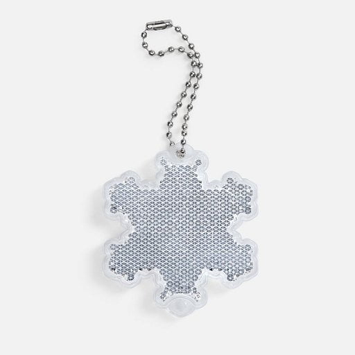 Пешеходный светоотражатель с цепочкой Снежинка