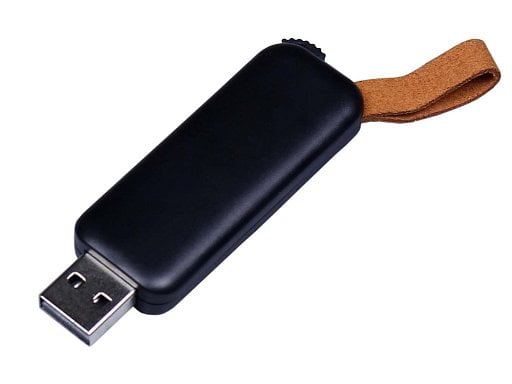 USB-флешка промо на 128 Гб прямоугольной формы, выдвижной механизм