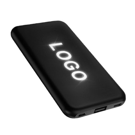 Внешний аккумулятор Kugo, 10000 mAh с подсветкой гравировки