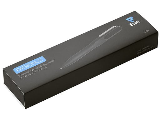 Металлическая ручка с флешкой на 16 Гб и светящимся логотипом Patronus