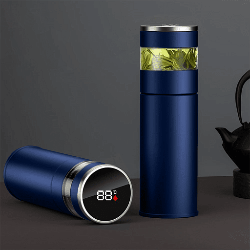 Термос стальной Gulfstream двухстеночный с вакуумной изоляцией 450 мл, крышка с дисплеем