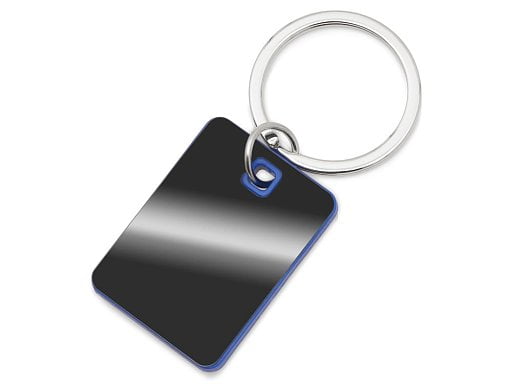 Металлический брелок с пластиковой цветной вставкой SteelPop Rct