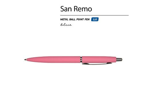Ручка металлическая шариковая San Remo, соф -тач